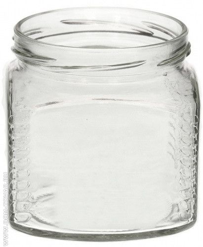 Glass jar 0.64 TO82 Square/12